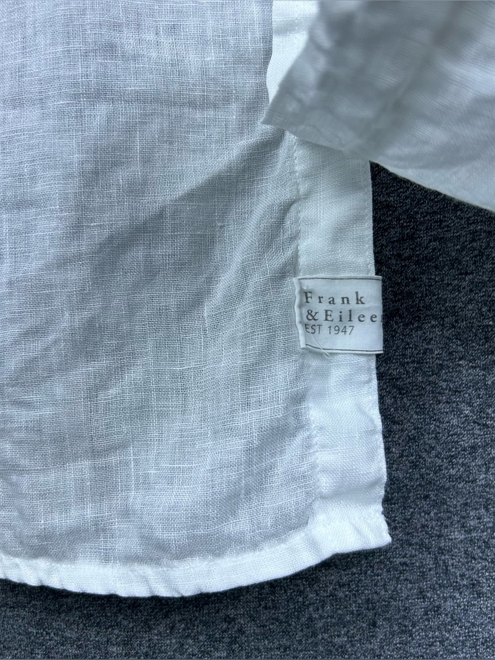 Frank & Eileen 100% Linen Button Up White Eileen Shirt Size S Costal Resort - Picture 13 of 16